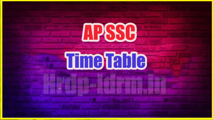 AP SSC time table 2024