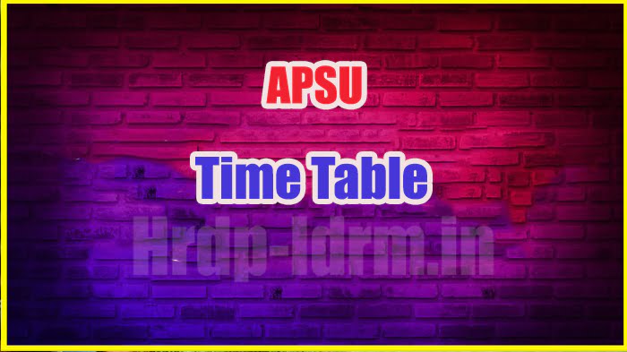 APSU time table 2024