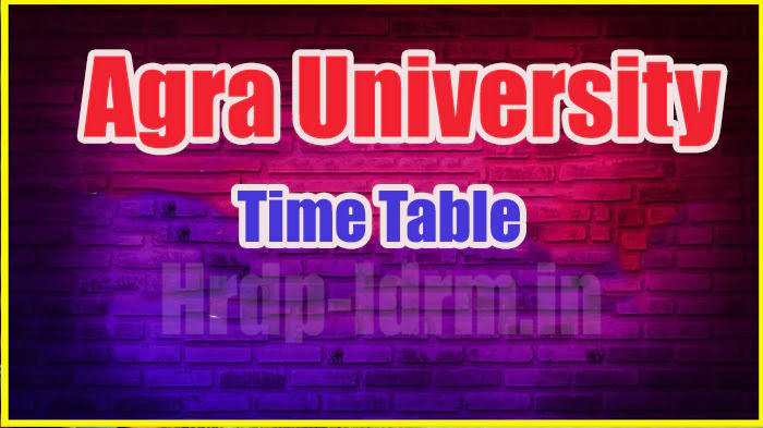 Agra University time table 2024