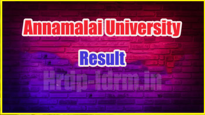 Annamalai University result 2024