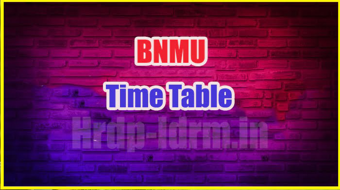 BNMU time table 2024