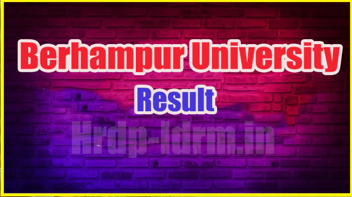 Berhampur University result 2024