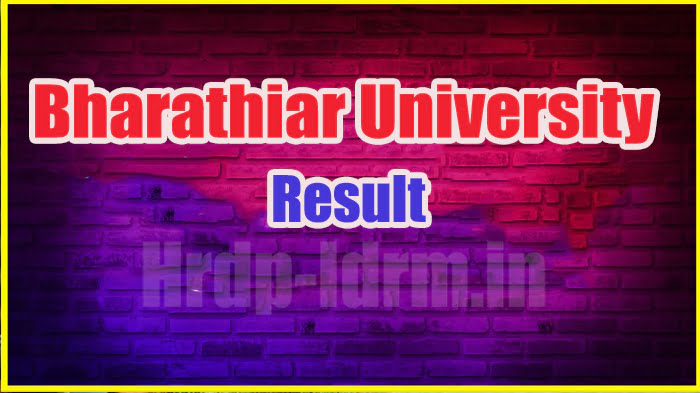 Bharathiar University result 2024