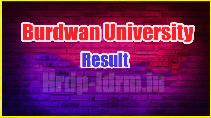 Burdwan University result 2024