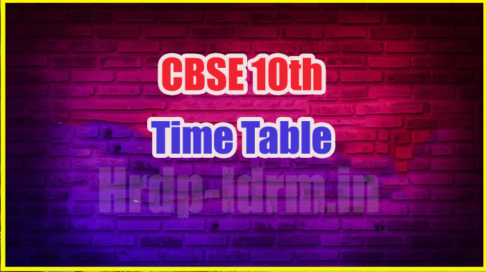 CBSE 10th time table 2024