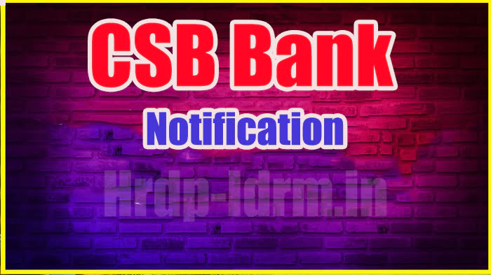 CSB Bank Notification 2024