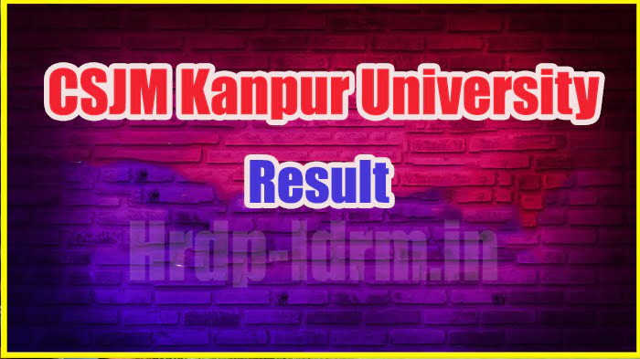CSJM Kanpur University result 2024