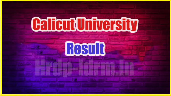 Calicut University result 2024