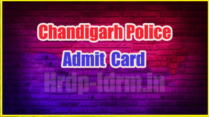 Chandigarh Police admit card 2024