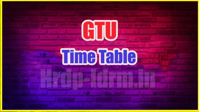 GTU time table 2024