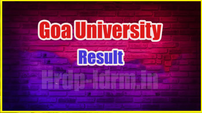 Goa University result 2024