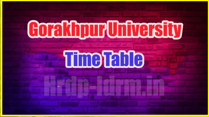 Gorakhpur University time table 2024