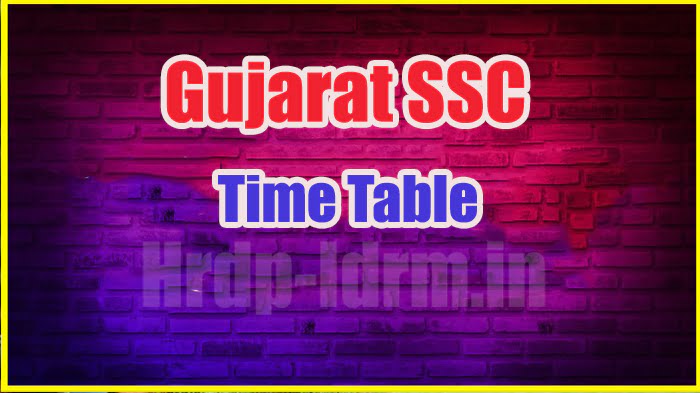 Gujarat SSC time table 2024