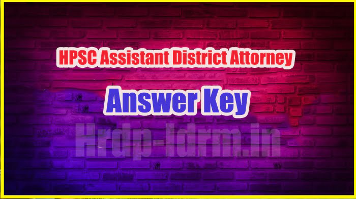 HPSC Assistant District Attorney answer key 2024