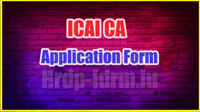 ICAI CA application form 2024
