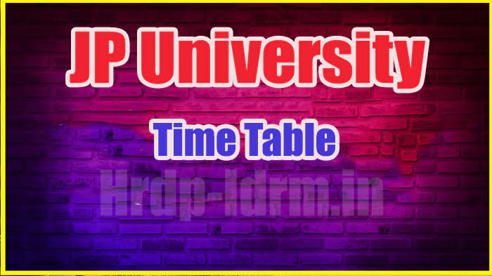 JP University time table 2024