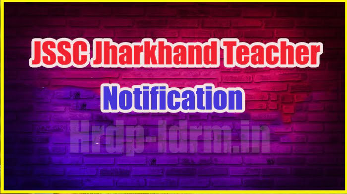 JSSC Jharkhand Teacher recruitment 2024
