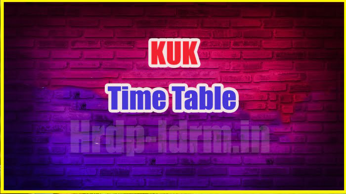 KUK time table 2024