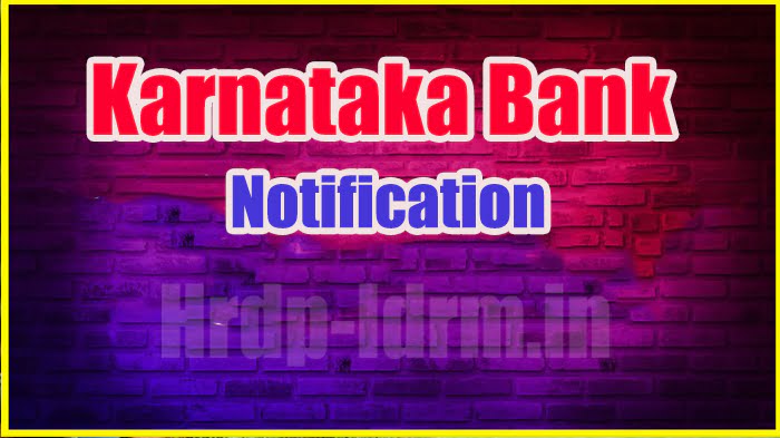 Karnataka Bank Notification 2024