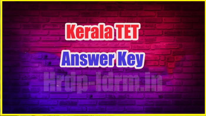 Kerala TET Answer Key 2024