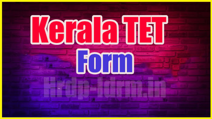 Kerala TET Form 2024