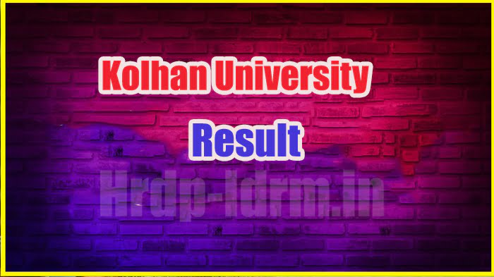 Kolhan University result 2024