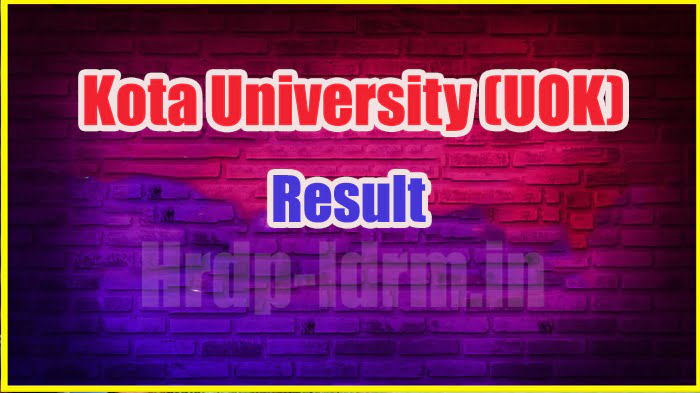 Kota University (UOK) result 2024