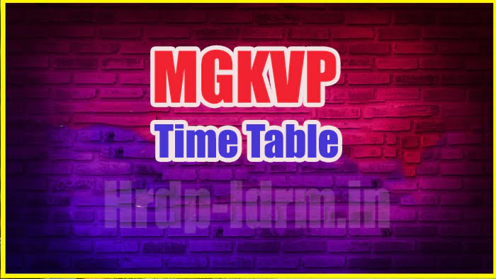 MGKVP time table 2024