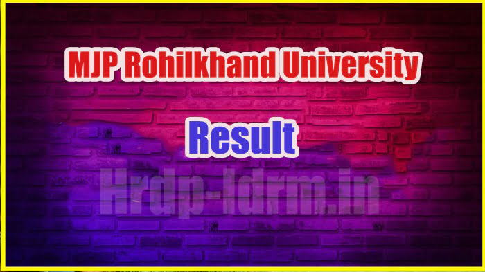 MJP Rohilkhand University result 2024
