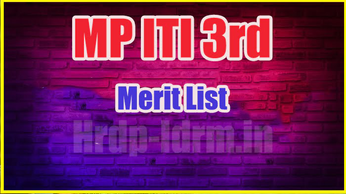 MP ITI 3rd Merit List 2024