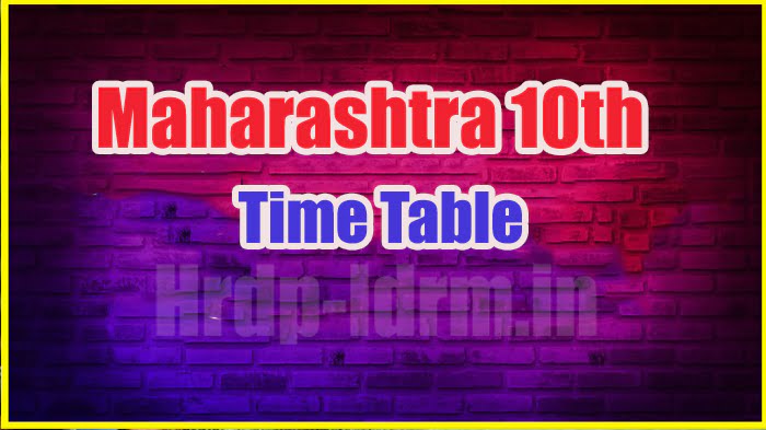 Maharashtra 10th time table 2024