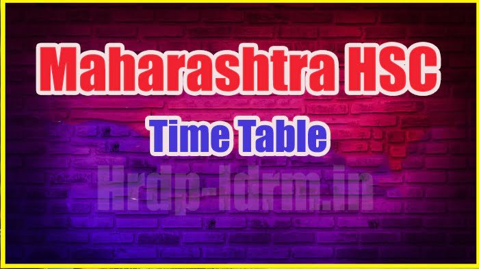 Maharashtra HSC time table 2024