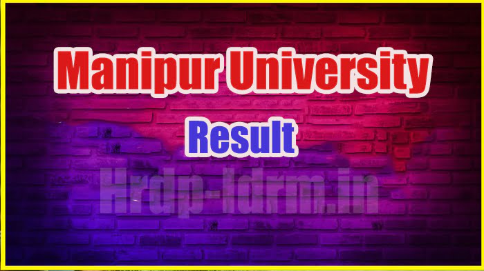 Manipur University result 2024