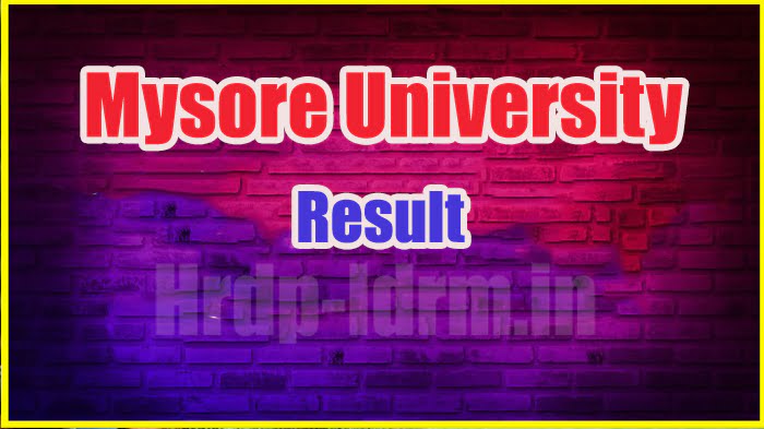 Mysore University result 2024