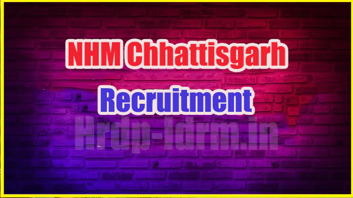NHM Chhattisgarh recruitment 2024