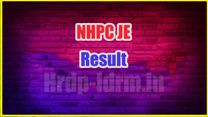 NHPC JE Result 2024