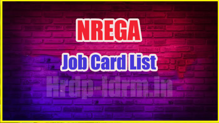 NREGA Jobs Card List 2024