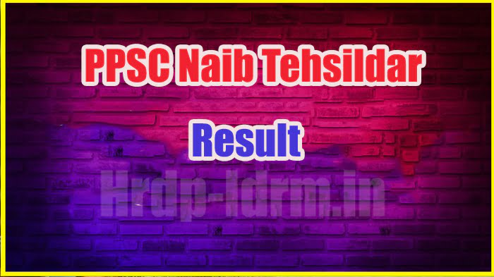 PPSC Naib Tehsildar result 2024