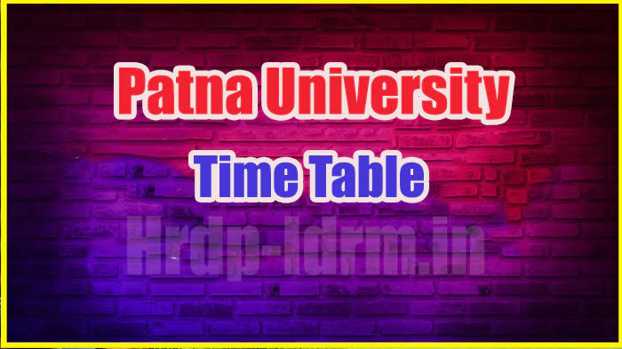 Patna University time table 2024