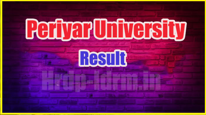 Periyar University result 2024