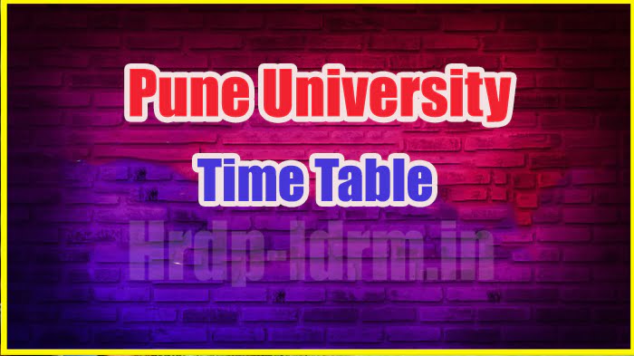 Pune University time table 2024