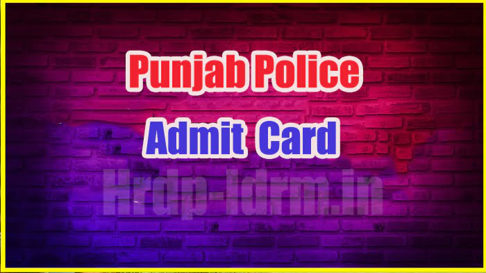 Punjab Police admit card 2024