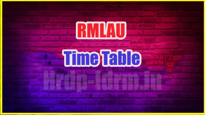 RMLAU time table 2024