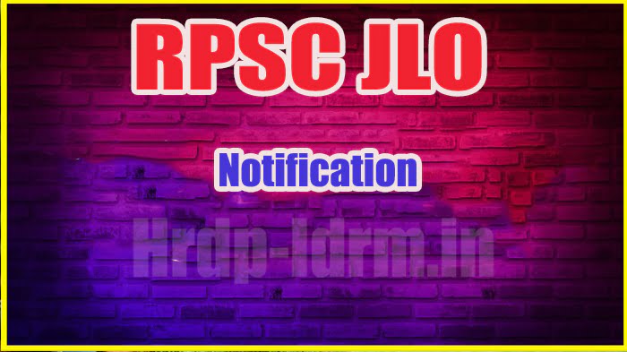 RPSC JLO notification 2024