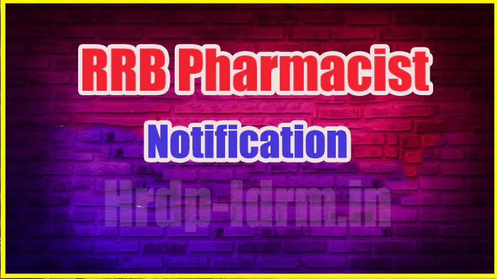 RRB Pharmacist Notification 2024