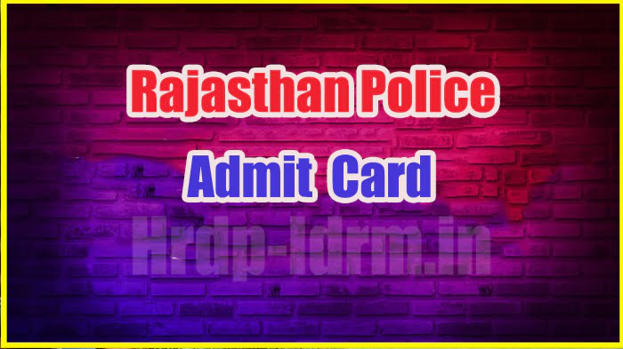 Rajasthan Police admit card 2024