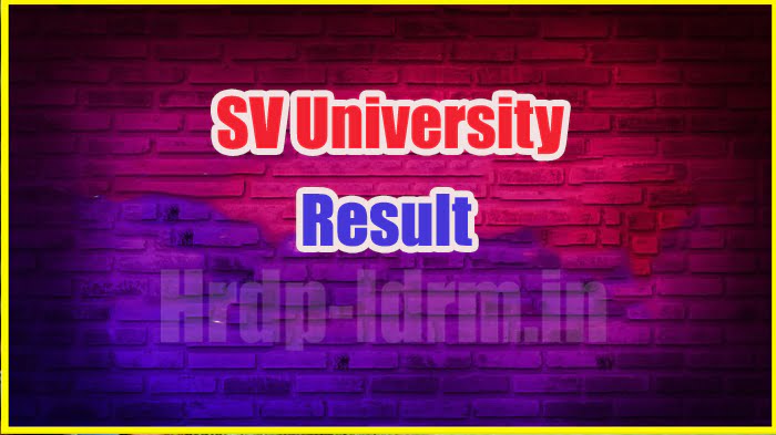 SV University result 2024