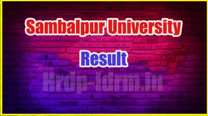 Sambalpur University result 2024