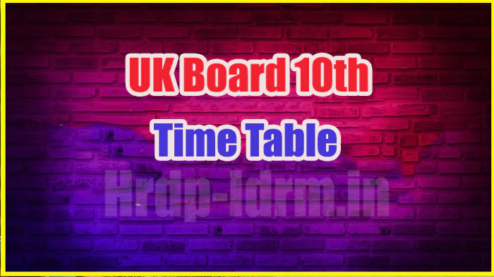 UK Board 10th timetable 2024