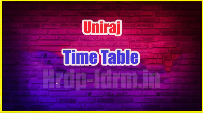 Uniraj time table 2024